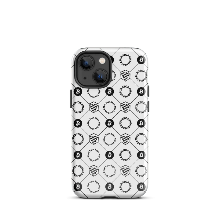 HODL iPhone Hard Case "First Edition White" - HODL iPhone Hard Case "First Edition White" - Weiß Glossy / iPhone 13 mini | Exklusive Smartphone Hülle Streetwear von HODL®