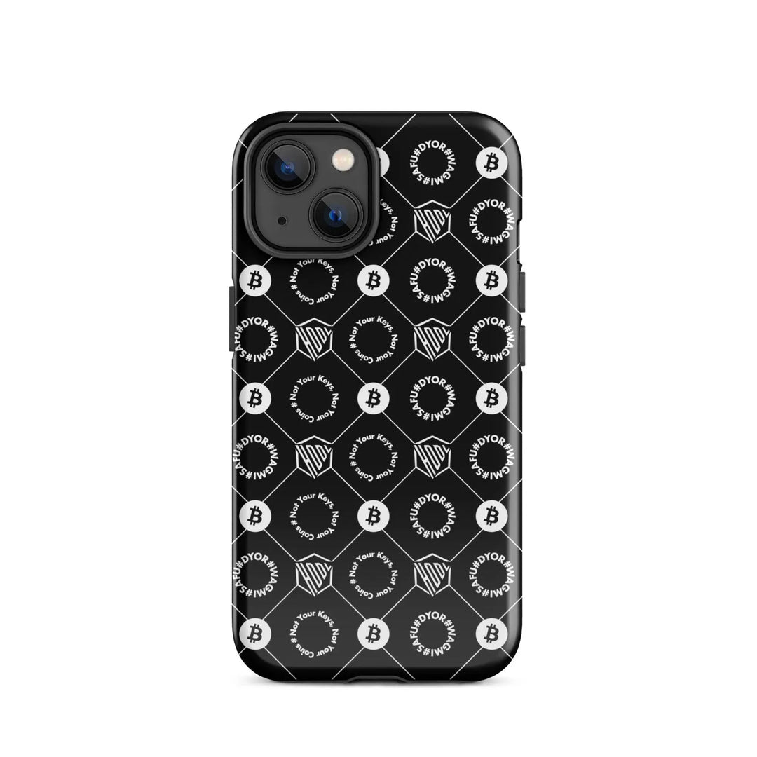 HODL iPhone Hard Case "First Edition Black" - HODL iPhone Hard Case "First Edition Black" - Schwarz Glossy / iPhone 14 | Exklusive Smartphone Hülle Streetwear von HODL®