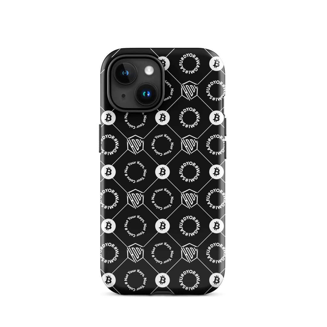 HODL iPhone Hard Case "First Edition Black" - HODL iPhone Hard Case "First Edition Black" - Schwarz Glossy / iPhone 15 | Exklusive Smartphone Hülle Streetwear von HODL®