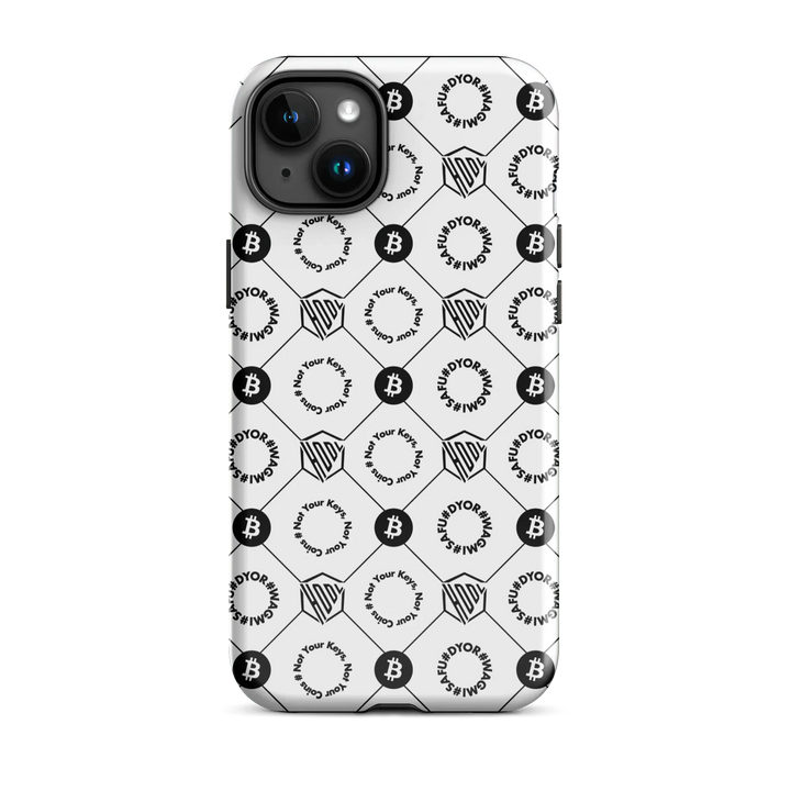 HODL iPhone Hard Case "First Edition White" - HODL iPhone Hard Case "First Edition White" - Weiß Glossy / iPhone 15 Plus | Exklusive Smartphone Hülle Streetwear von HODL®