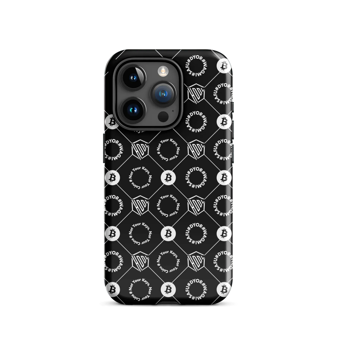 HODL iPhone Hard Case "First Edition Black" - HODL iPhone Hard Case "First Edition Black" - Schwarz Glossy / iPhone 15 Pro | Exklusive Smartphone Hülle Streetwear von HODL®