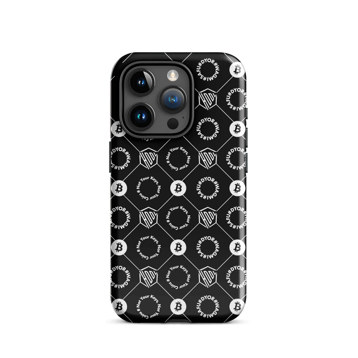 HODL iPhone Hard Case "First Edition Black" - HODL iPhone Hard Case "First Edition Black" - Schwarz Glossy / iPhone 15 Pro | Exklusive Smartphone Hülle Streetwear von HODL®