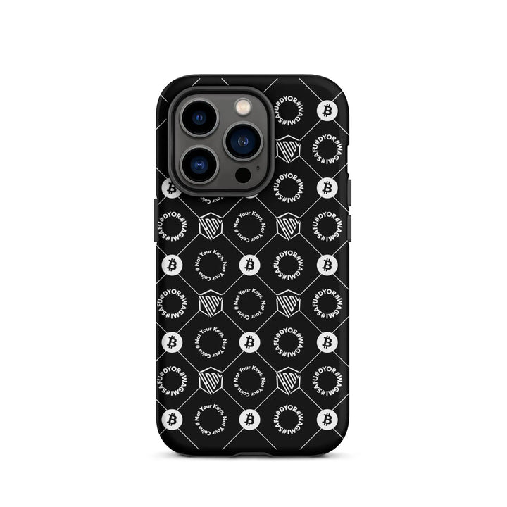 HODL iPhone Hard Case "First Edition Black" - HODL iPhone Hard Case "First Edition Black" - Schwarz Matt / iPhone 14 Pro | Exklusive Smartphone Hülle Streetwear von HODL®