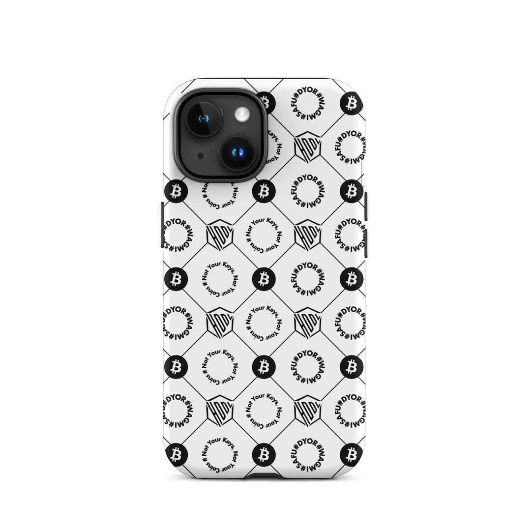HODL iPhone Hard Case "First Edition White" - HODL iPhone Hard Case "First Edition White" - Weiß Matt / iPhone 15 | Exklusive Smartphone Hülle Streetwear von HODL®