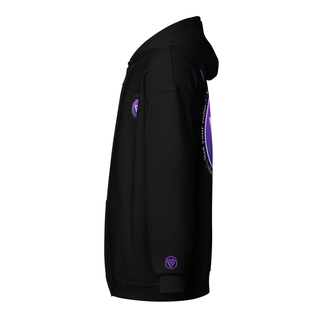 HODL Zip Hoodie VELIX - HODL Zip Hoodie VELIX - Schwarz / S | Exklusive Hoodie Streetwear von HODL®