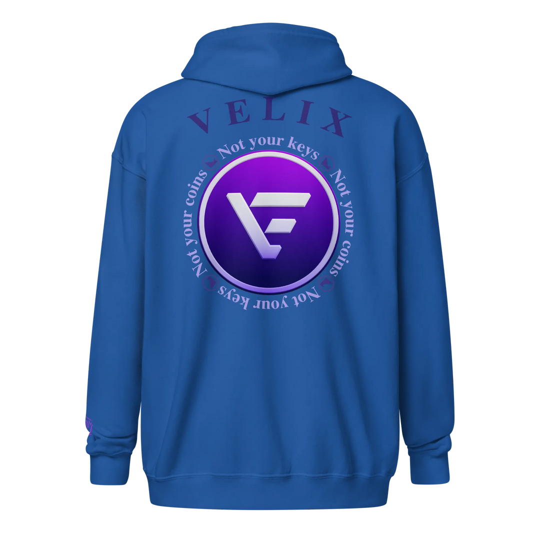 HODL Zip Hoodie VELIX - HODL Zip Hoodie VELIX - Schwarz / S | Exklusive Hoodie Streetwear von HODL®