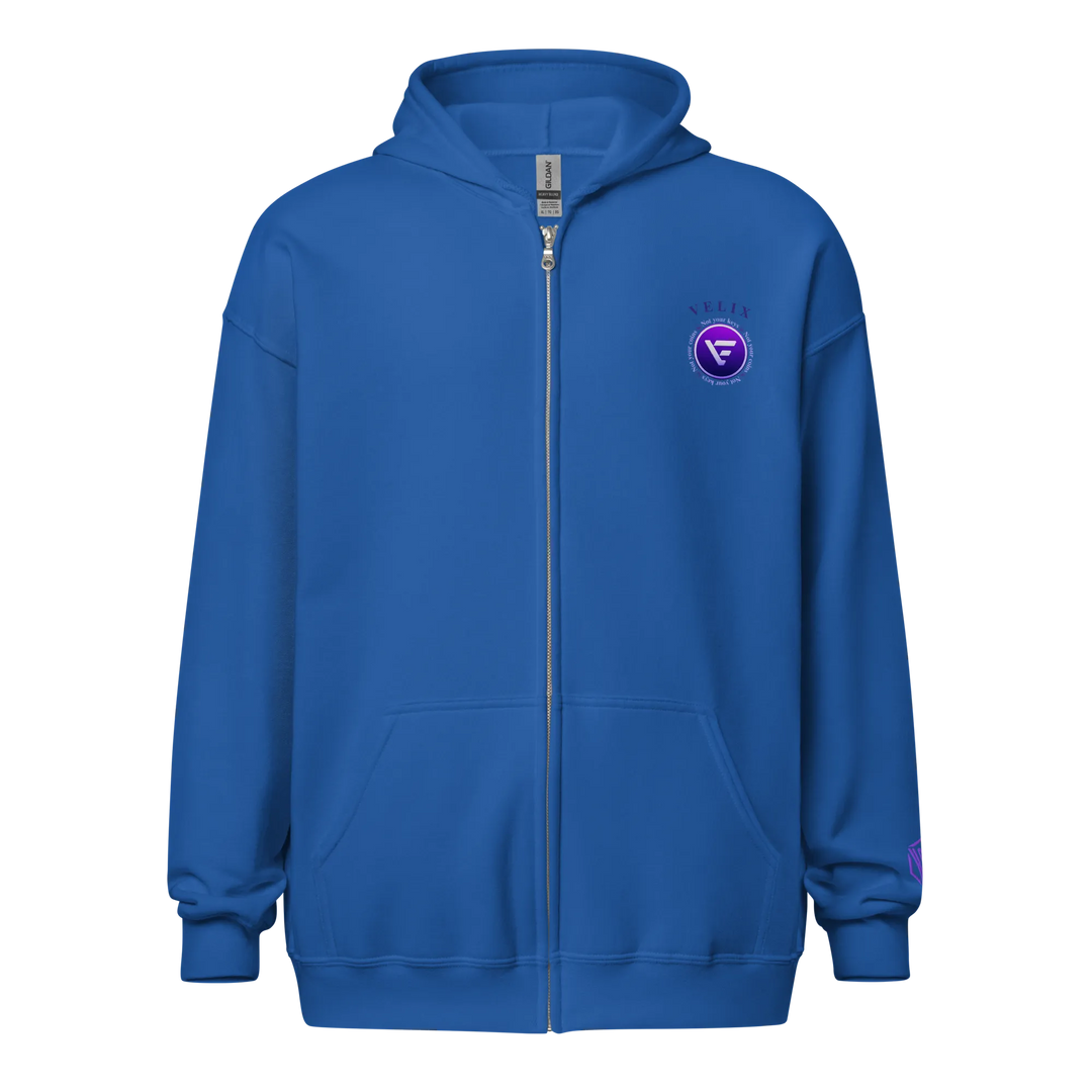 HODL Zip Hoodie VELIX - HODL Zip Hoodie VELIX - Blau / S | Exklusive Hoodie Streetwear von HODL®