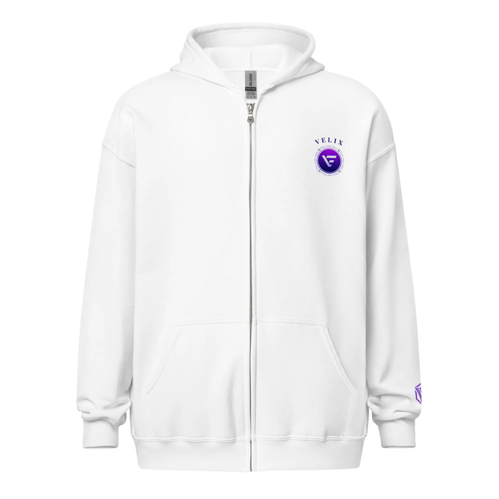 HODL Zip Hoodie VELIX - HODL Zip Hoodie VELIX - Weiß / S | Exklusive Hoodie Streetwear von HODL®