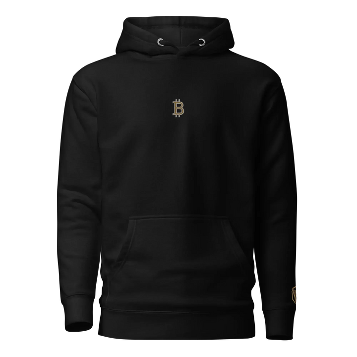 Bitcoin Hoodie HODL³ Gold - Bitcoin Hoodie HODL³ Gold - Private Key / S | Exklusive Hoodie Streetwear von HODL®