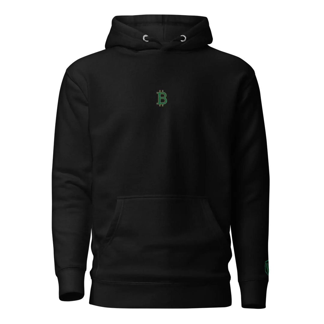 Bitcoin Hoodie HODL³ Green - Bitcoin Hoodie HODL³ Green - Private Key / S | Exklusive Hoodie Streetwear von HODL®