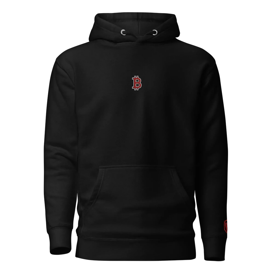 Bitcoin Hoodie HODL³ Red - Bitcoin Hoodie HODL³ Red - Private Key / S | Exklusive Hoodie Streetwear von HODL®