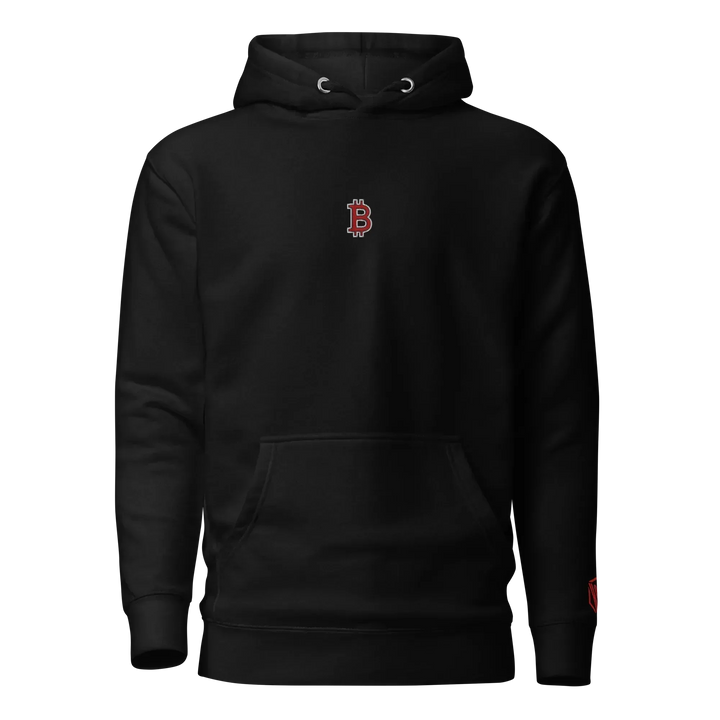 Bitcoin Hoodie HODL³ Red - Bitcoin Hoodie HODL³ Red - Private Key / S | Exklusive Hoodie Streetwear von HODL®