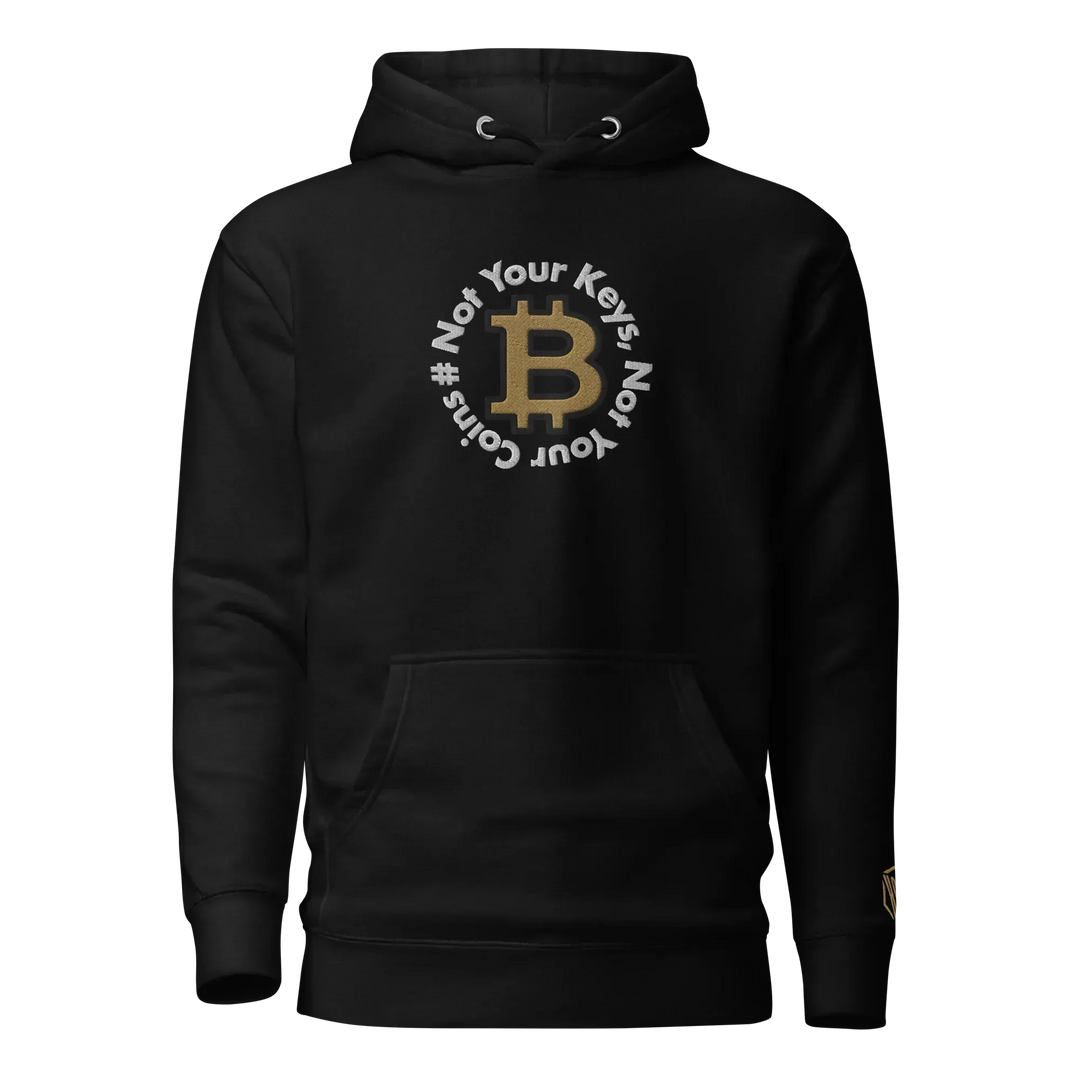 Bitcoin Hoodie NYKNYC Circles Gold - Bitcoin Hoodie NYKNYC Circles Gold - Private Key / S | Exklusive Hoodie Streetwear von HODL®