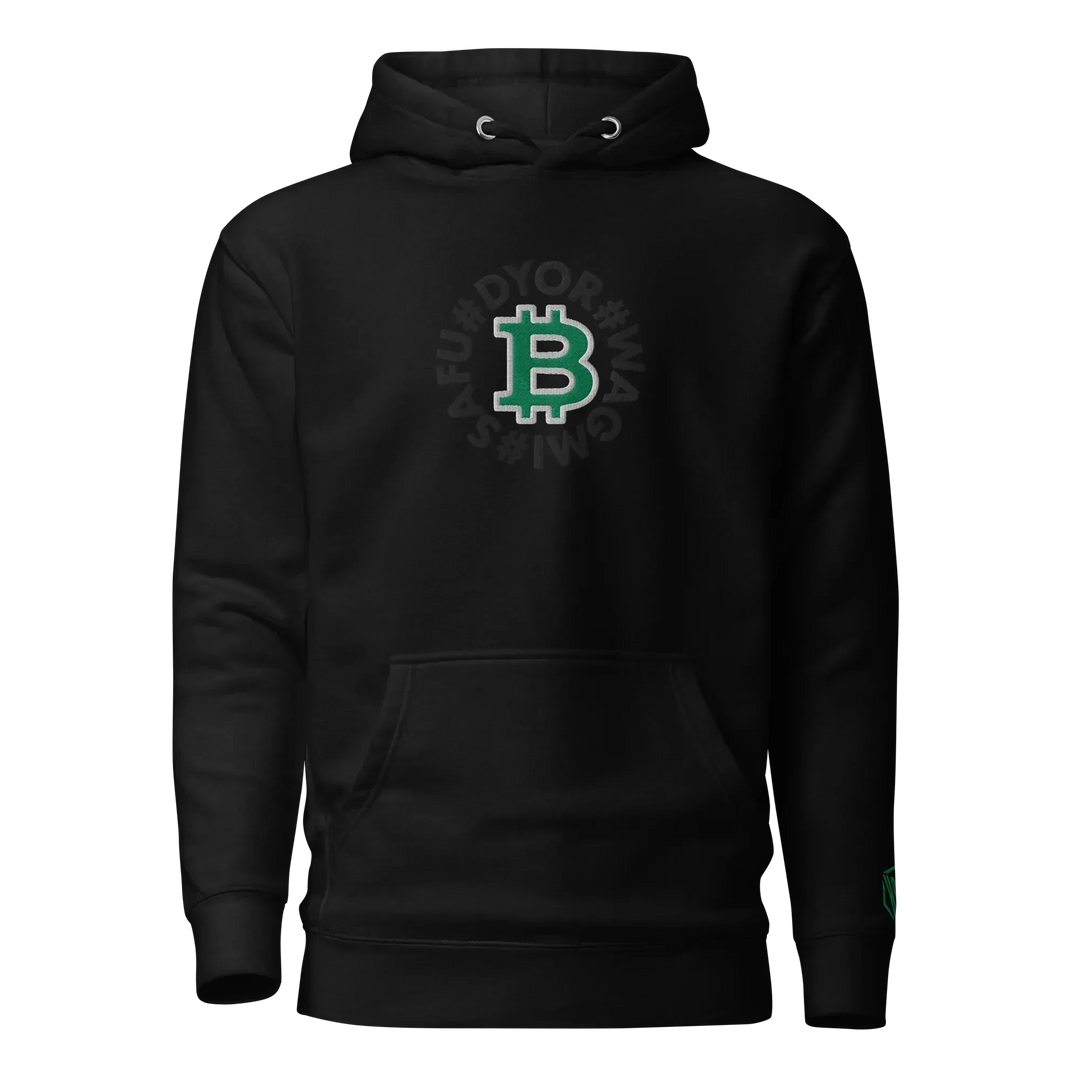 Bitcoin Hoodie SAFU Circles Green - Bitcoin Hoodie SAFU Circles Green - Private Key / S | Exklusive Hoodie Streetwear von HODL®