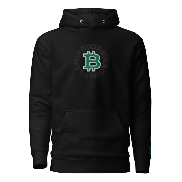 Bitcoin Hoodie SAFU Circles Green - Bitcoin Hoodie SAFU Circles Green - Private Key / S | Exklusive Hoodie Streetwear von HODL®