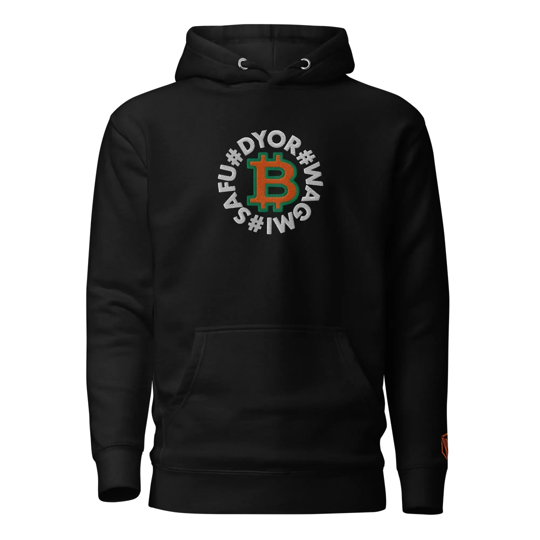 Bitcoin Hoodie SAFU Circles Orange - Bitcoin Hoodie SAFU Circles Orange - Private Key / S | Exklusive Hoodie Streetwear von HODL®