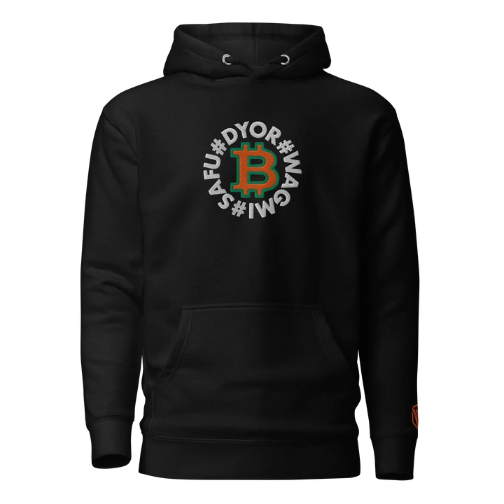 Bitcoin Hoodie SAFU Circles Orange - Bitcoin Hoodie SAFU Circles Orange - Private Key / S | Exklusive Hoodie Streetwear von HODL®