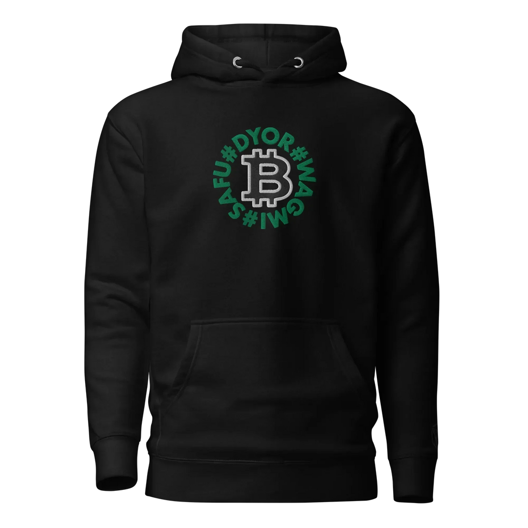 Bitcoin Hoodie SAFU Circles Black - Bitcoin Hoodie SAFU Circles Black - Private Key / S | Exklusive Hoodie Streetwear von HODL®