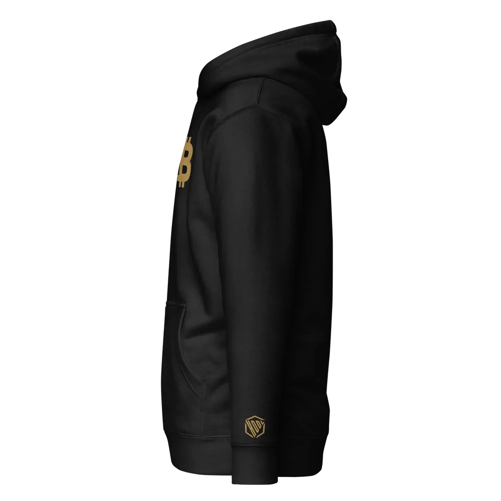 Bitcoin Hoodie Big B Gold - Bitcoin Hoodie Big B Gold - Private Key / S | Exklusive Hoodie Streetwear von HODL®