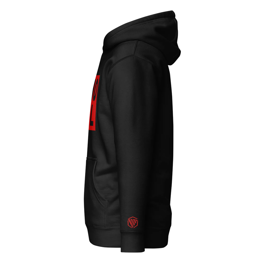 ENTWURF HODL HOODIE BIG RED BOX - ENTWURF HODL HOODIE BIG RED BOX - Schwarz / S | Exklusive Hoodie Streetwear von HODL®