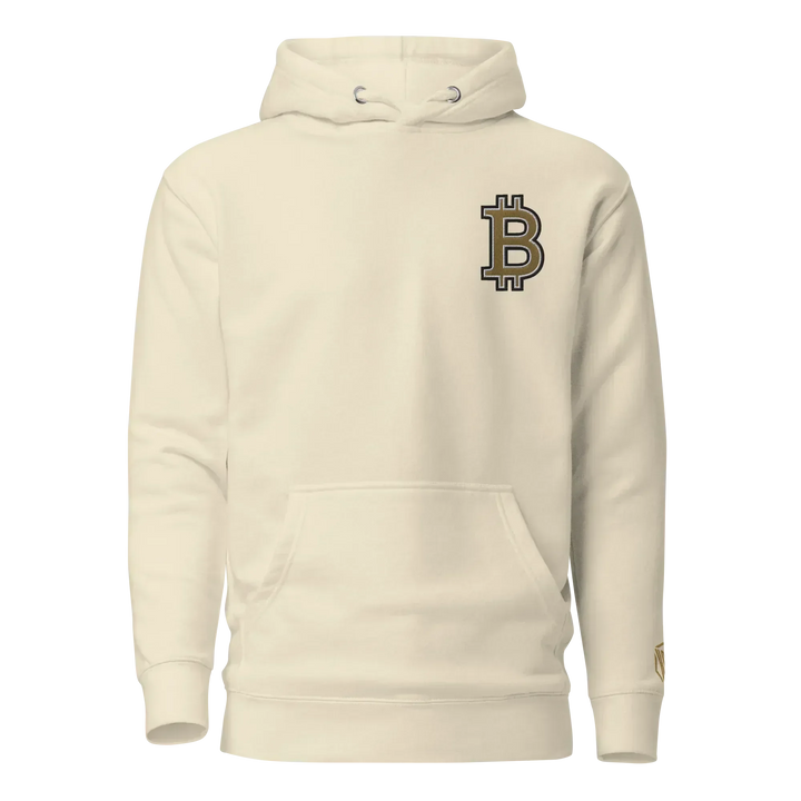 Bitcoin Hoodie HODL³ Gold Big B - Bitcoin Hoodie HODL³ Gold Big B - Dust Wallet / S | Exklusive Hoodie Streetwear von HODL®