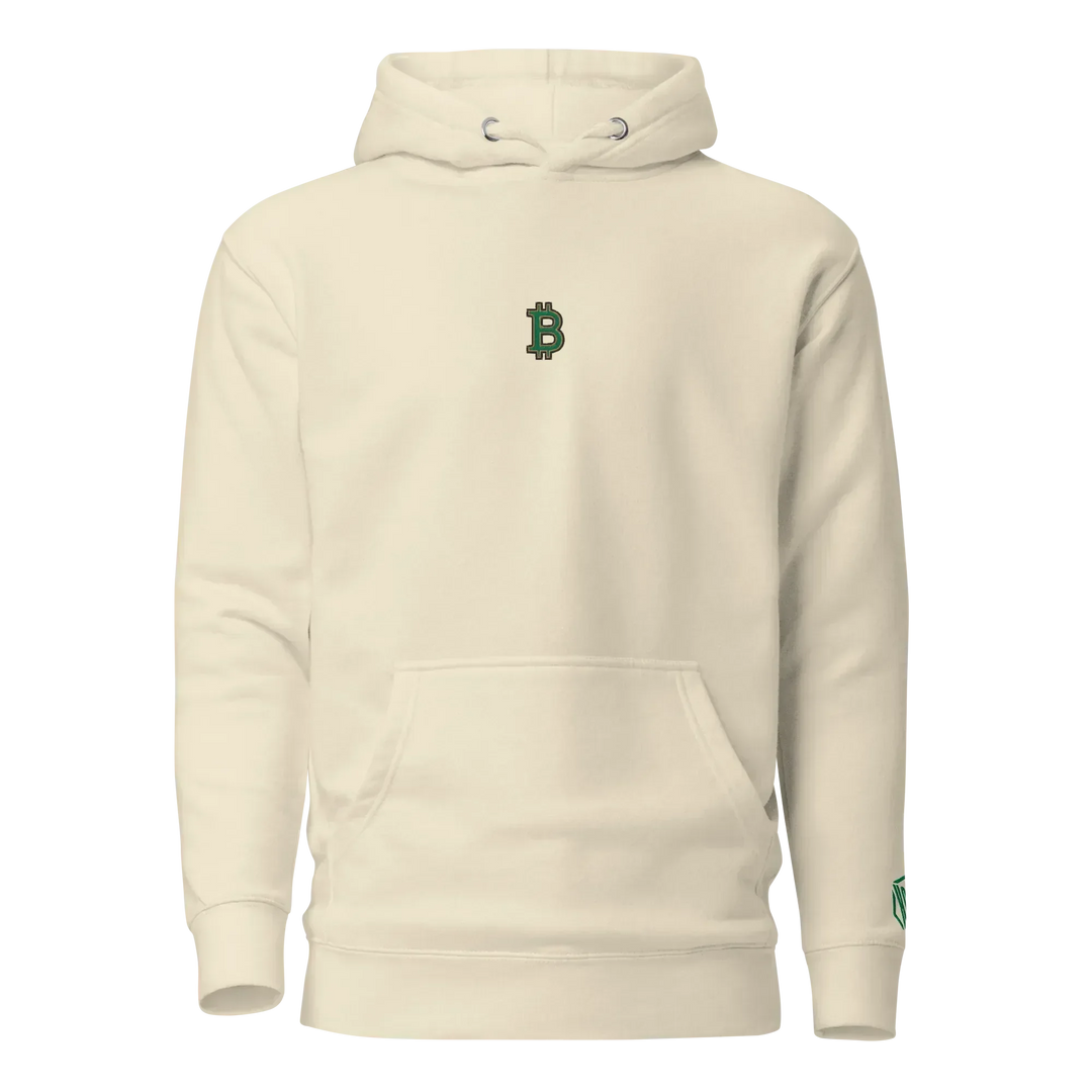 Bitcoin Hoodie HODL³ Green - Bitcoin Hoodie HODL³ Green - Dust Wallet / S | Exklusive Hoodie Streetwear von HODL®