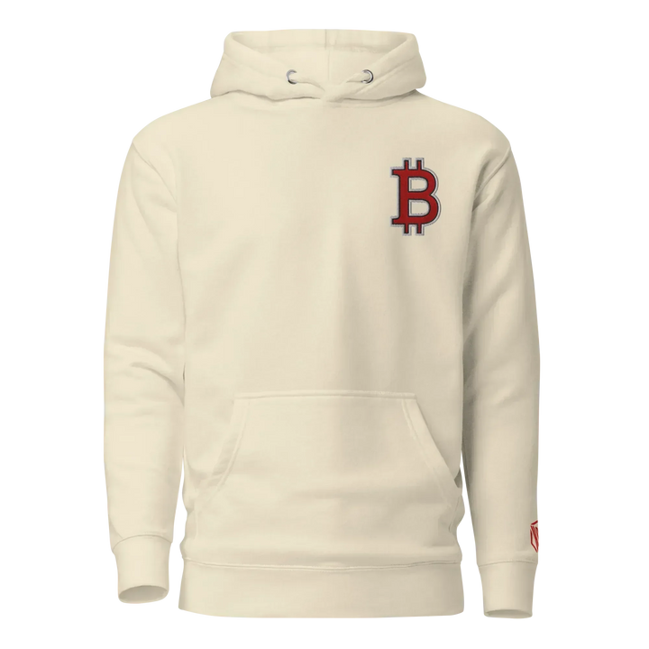 Bitcoin Hoodie HODL³ Red Big B - Bitcoin Hoodie HODL³ Red Big B - Dust Wallet / S | Exklusive Hoodie Streetwear von HODL®