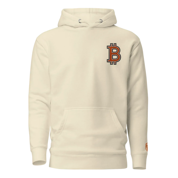 Bitcoin Hoodie HODL³ Orange Big B - Bitcoin Hoodie HODL³ Orange Big B - Dust Wallet / S | Exklusive Hoodie Streetwear von HODL®