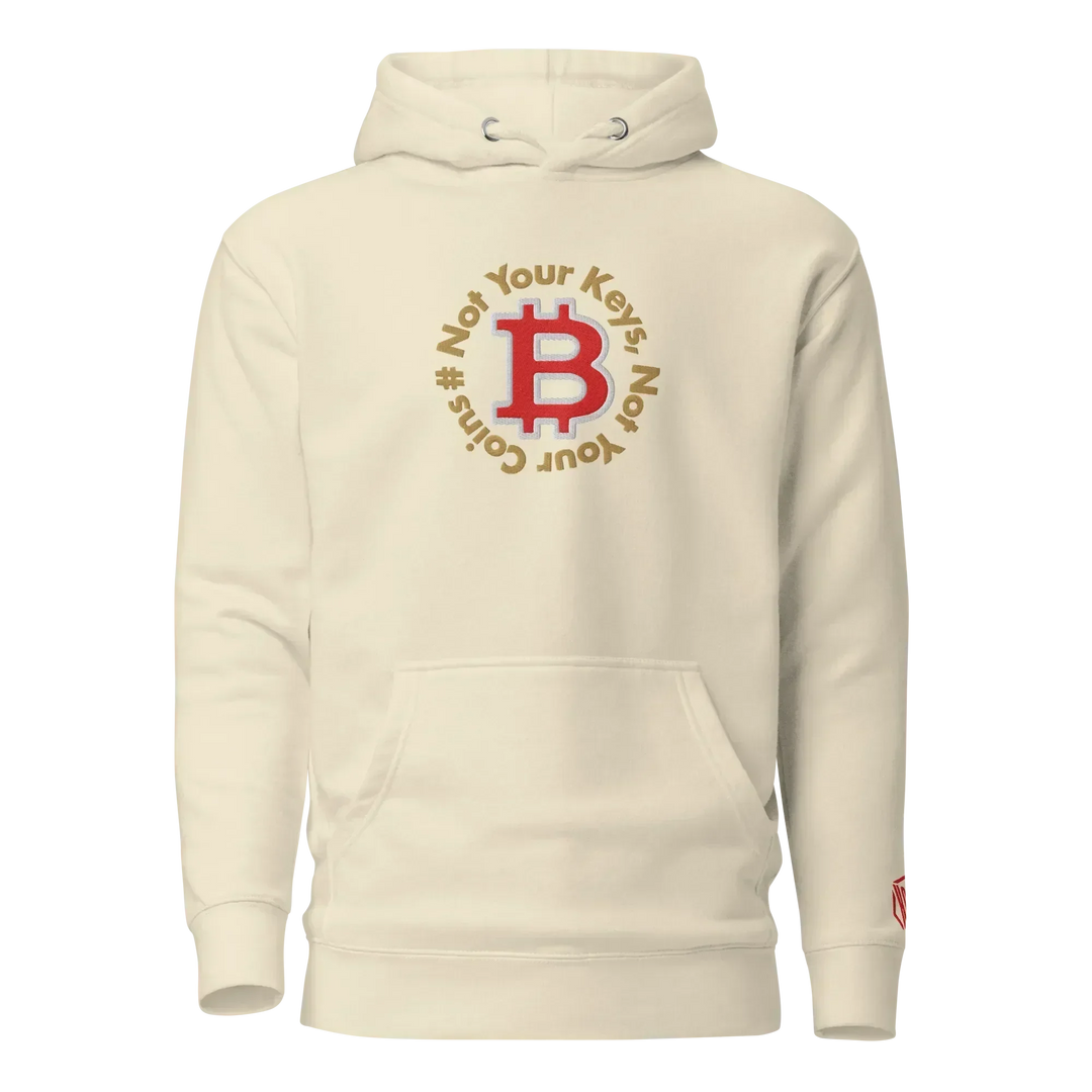 Bitcoin Hoodie NYKNYC Circles Red - Bitcoin Hoodie NYKNYC Circles Red - Dust Wallet / S | Exklusive Hoodie Streetwear von HODL®