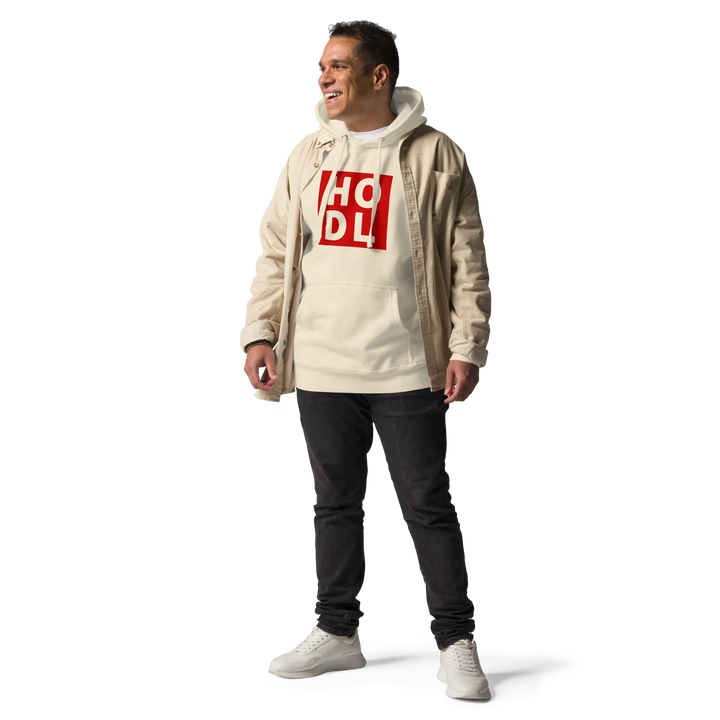 ENTWURF HODL HOODIE BIG RED BOX - ENTWURF HODL HOODIE BIG RED BOX - Schwarz / S | Exklusive Hoodie Streetwear von HODL®