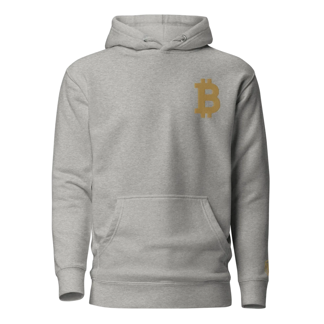 Bitcoin Hoodie Big B Gold - Bitcoin Hoodie Big B Gold - Consensus Cap / S | Exklusive Hoodie Streetwear von HODL®