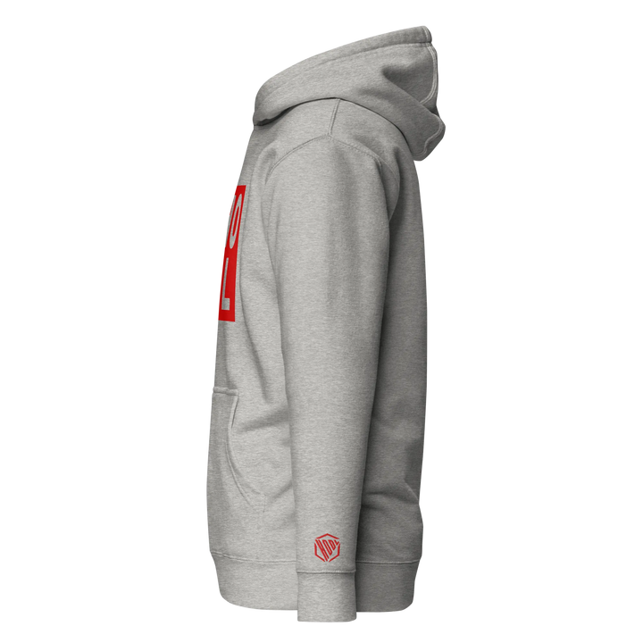 ENTWURF HODL HOODIE BIG RED BOX - ENTWURF HODL HOODIE BIG RED BOX - Schwarz / S | Exklusive Hoodie Streetwear von HODL®