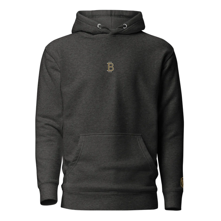 Bitcoin Hoodie HODL³ Gold - Bitcoin Hoodie HODL³ Gold - Block Merge / S | Exklusive Hoodie Streetwear von HODL®