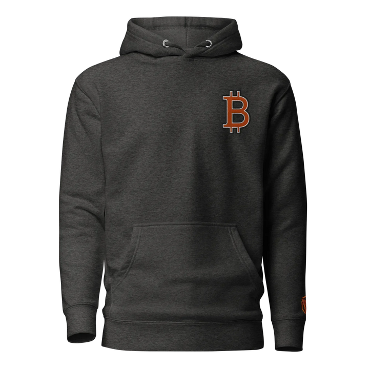 Bitcoin Hoodie HODL³ Orange Big B - Bitcoin Hoodie HODL³ Orange Big B - Block Merge / S | Exklusive Hoodie Streetwear von HODL®