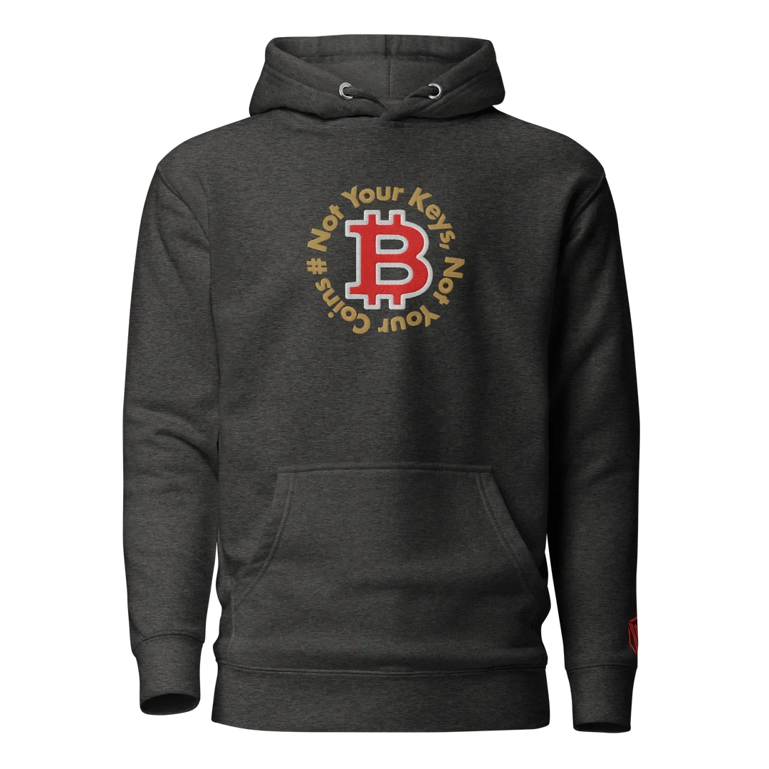 Bitcoin Hoodie NYKNYC Circles Red - Bitcoin Hoodie NYKNYC Circles Red - Block Merge / S | Exklusive Hoodie Streetwear von HODL®