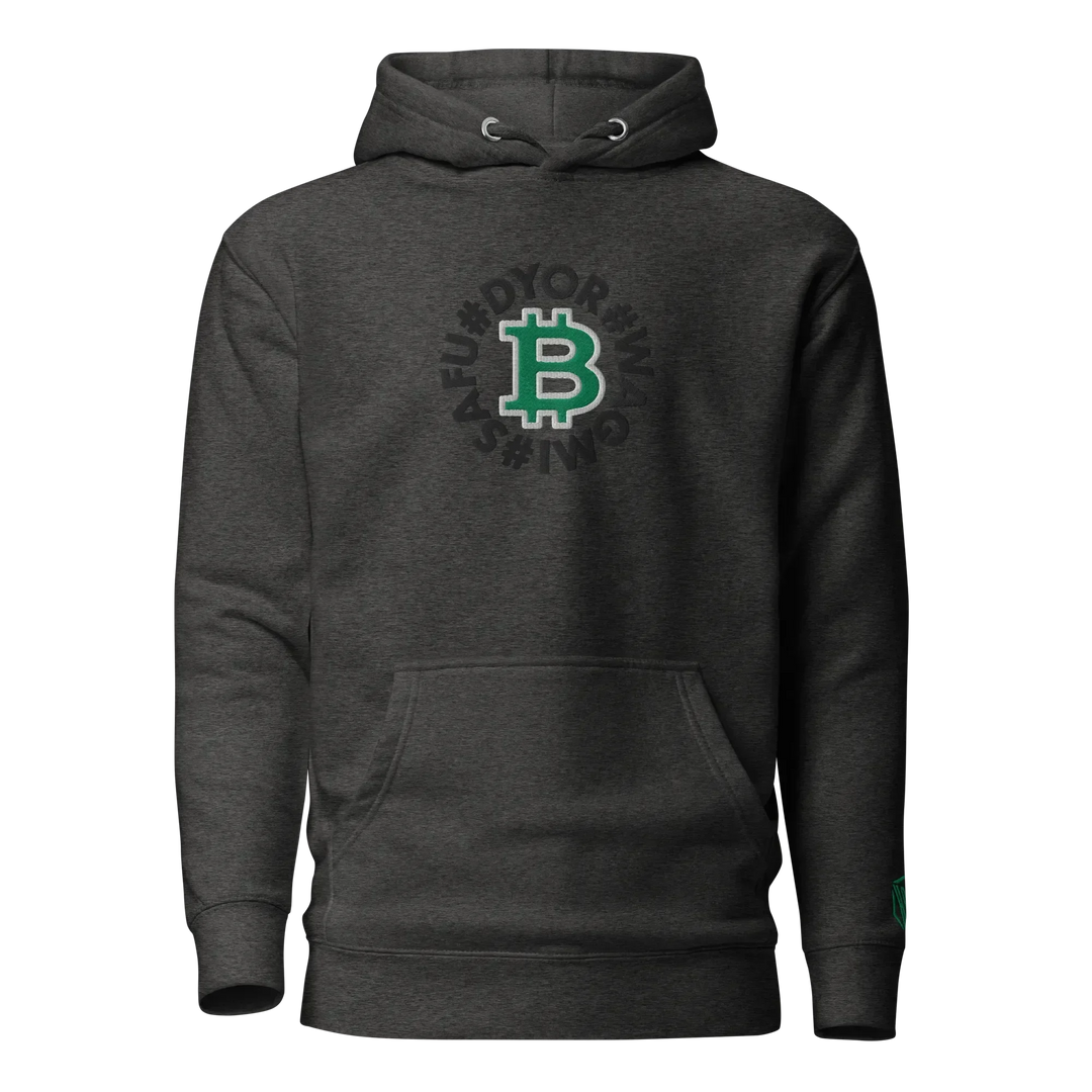 Bitcoin Hoodie SAFU Circles Green - Bitcoin Hoodie SAFU Circles Green - Block Merge / S | Exklusive Hoodie Streetwear von HODL®