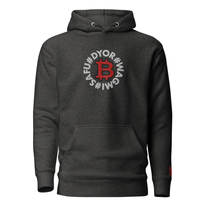 Bitcoin Hoodie SAFU Circles Red - Bitcoin Hoodie SAFU Circles Red - Block Merge / S | Exklusive Hoodie Streetwear von HODL®