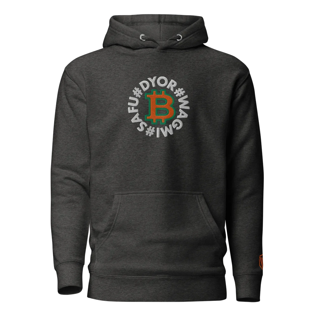 Bitcoin Hoodie SAFU Circles Orange - Bitcoin Hoodie SAFU Circles Orange - Block Merge / S | Exklusive Hoodie Streetwear von HODL®