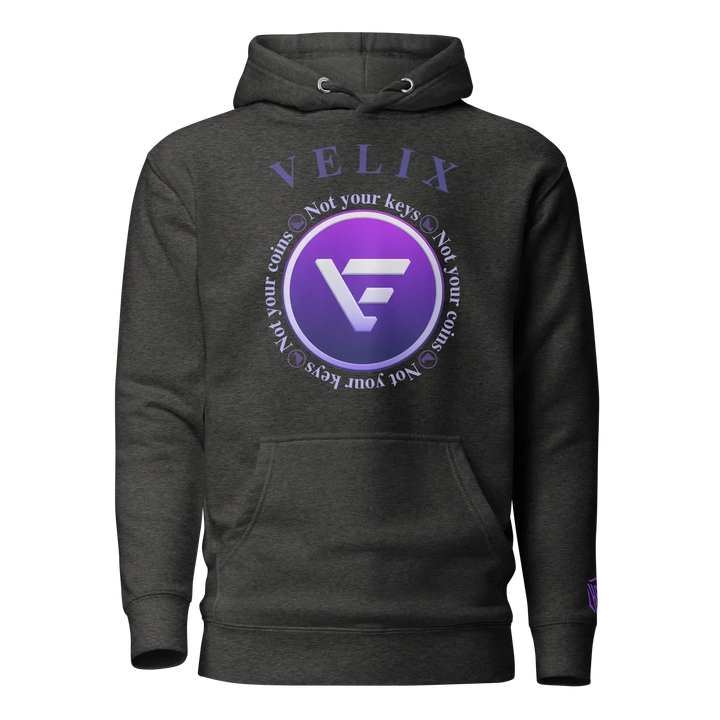 VELIX Hoodie – Crypto Merch „Not Your Keys“ - VELIX Hoodie – Crypto Merch „Not Your Keys“ - Anthrazit / S | Exklusive Hoodie Streetwear von HODL®