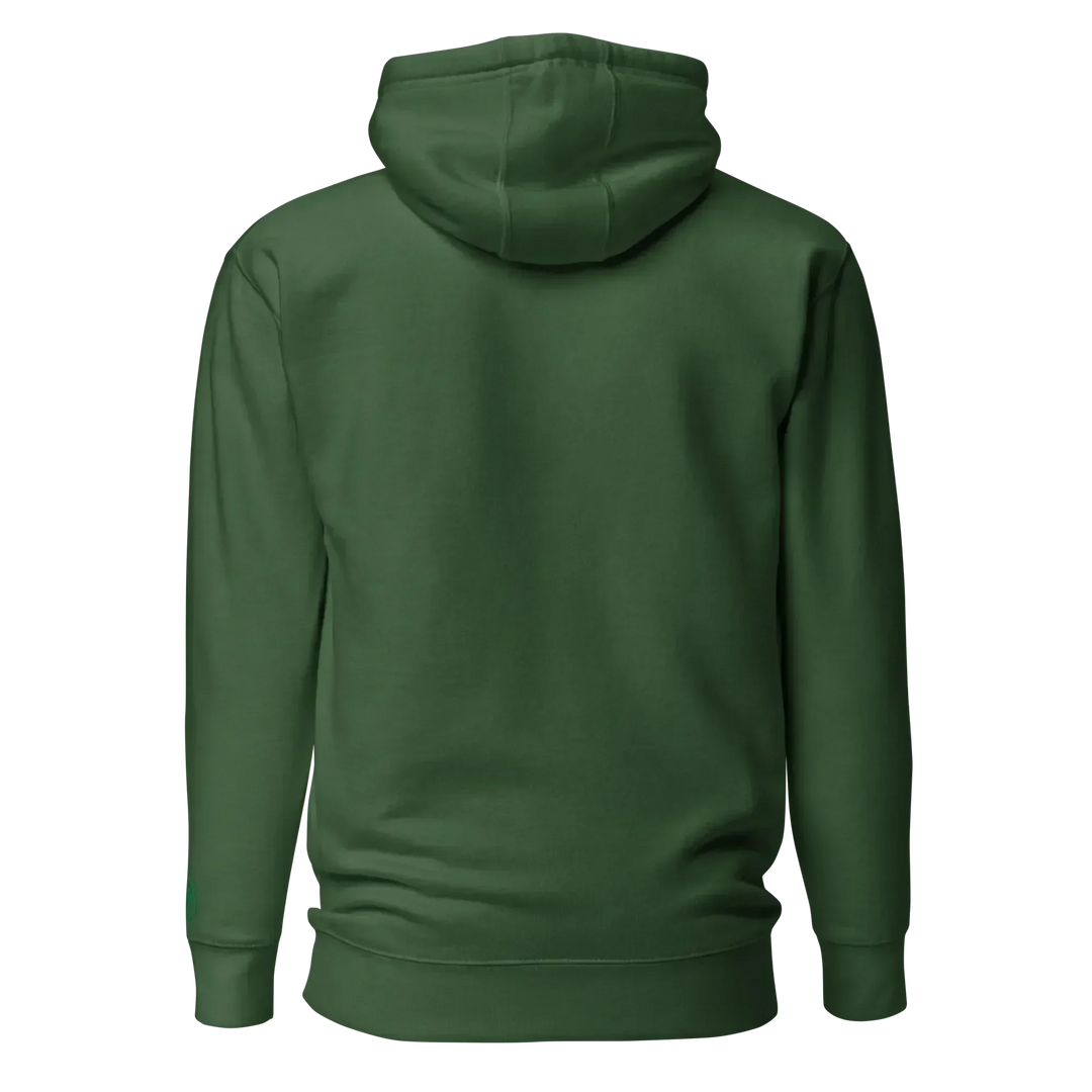 Bitcoin Hoodie HODL³ Green Big B - Bitcoin Hoodie HODL³ Green Big B - Private Key / S | Exklusive Hoodie Streetwear von HODL®