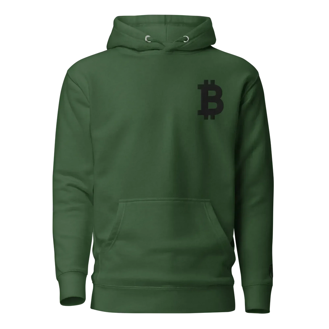 Bitcoin Hoodie Big B Black - Bitcoin Hoodie Big B Black - Validator Green / S | Exklusive Hoodie Streetwear von HODL®