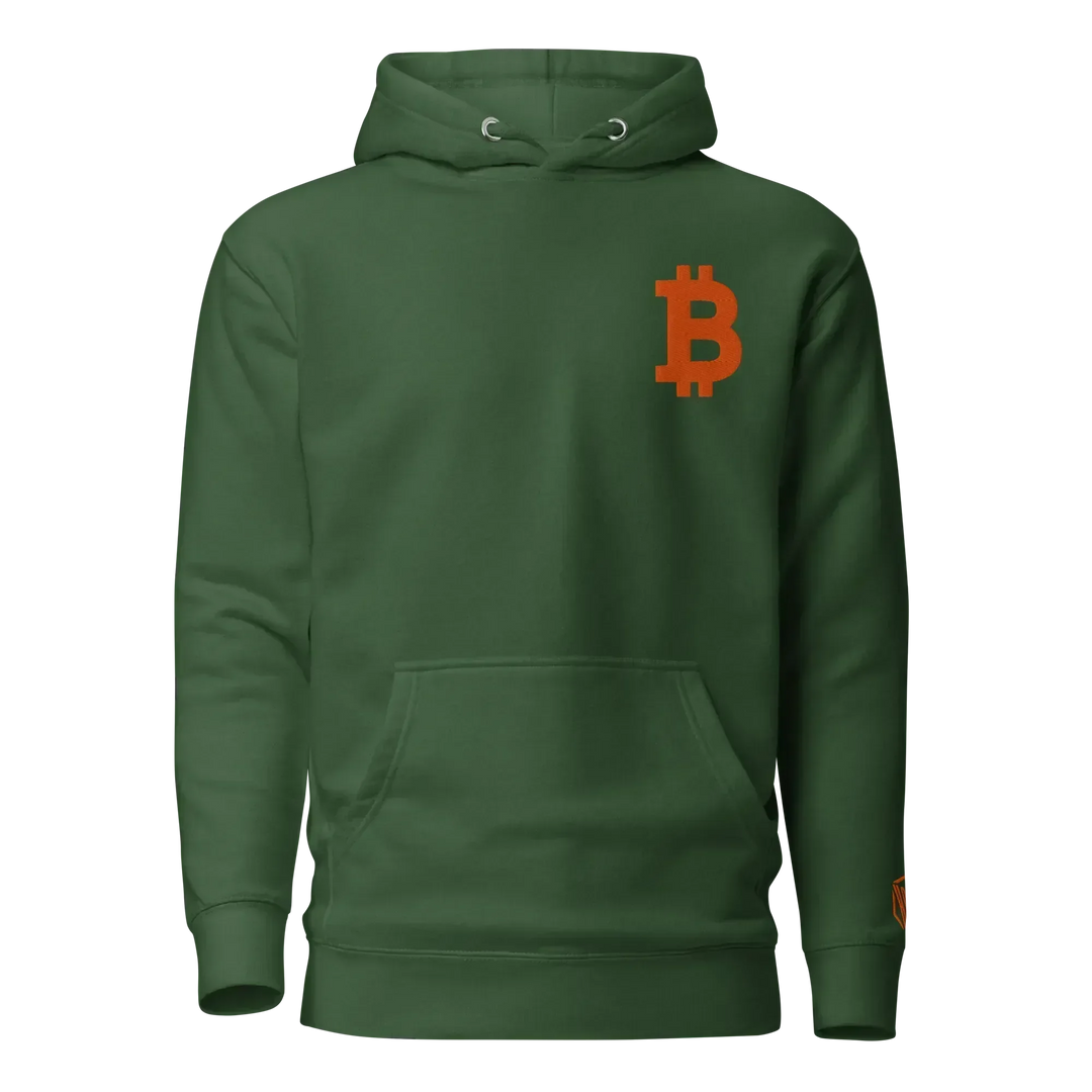 Bitcoin Hoodie Big B Orange - Bitcoin Hoodie Big B Orange - Validator Green / S | Exklusive Hoodie Streetwear von HODL®