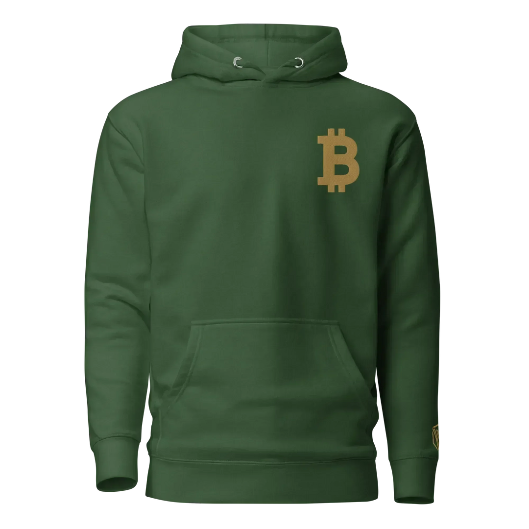 Bitcoin Hoodie Big B Gold - Bitcoin Hoodie Big B Gold - Validator Green / S | Exklusive Hoodie Streetwear von HODL®