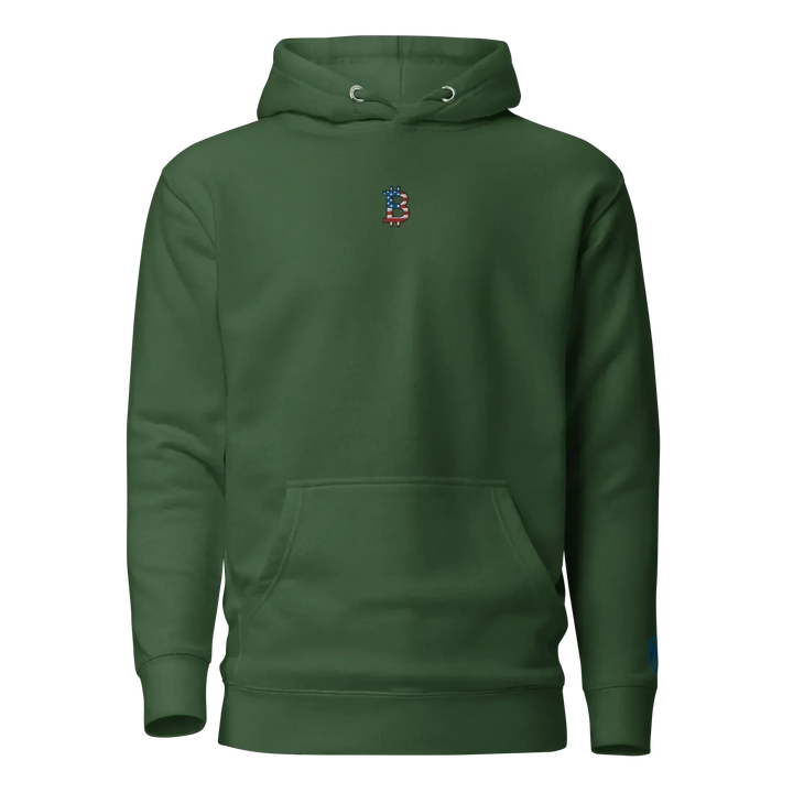 Bitcoin Hoodie USA Edition - Bitcoin Hoodie USA Edition - Validator Green / S | Exklusive Hoodie Streetwear von HODL®