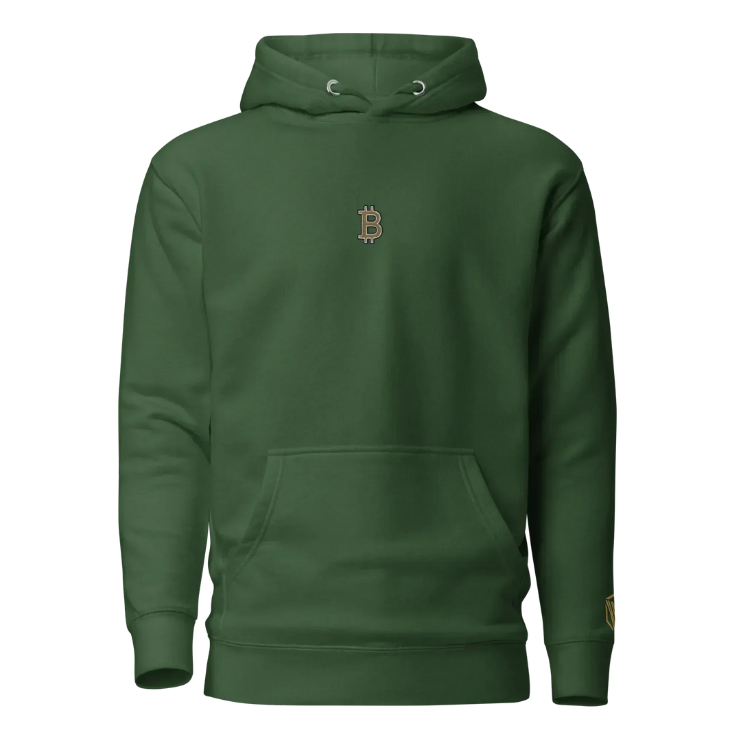 Bitcoin Hoodie HODL³ Gold - Bitcoin Hoodie HODL³ Gold - Validator Green / S | Exklusive Hoodie Streetwear von HODL®