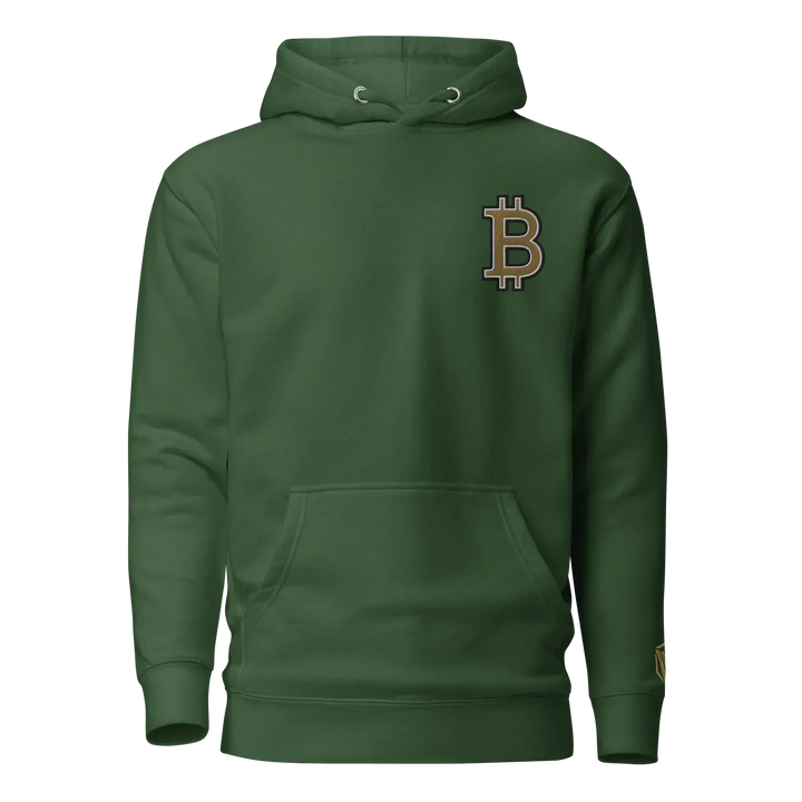 Bitcoin Hoodie HODL³ Gold Big B - Bitcoin Hoodie HODL³ Gold Big B - Validator Green / S | Exklusive Hoodie Streetwear von HODL®
