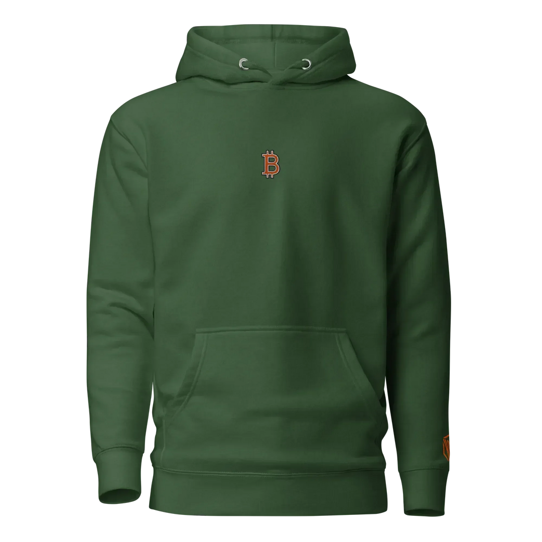 Bitcoin Hoodie HODL³ Orange - Bitcoin Hoodie HODL³ Orange - Validator Green / S | Exklusive Hoodie Streetwear von HODL®
