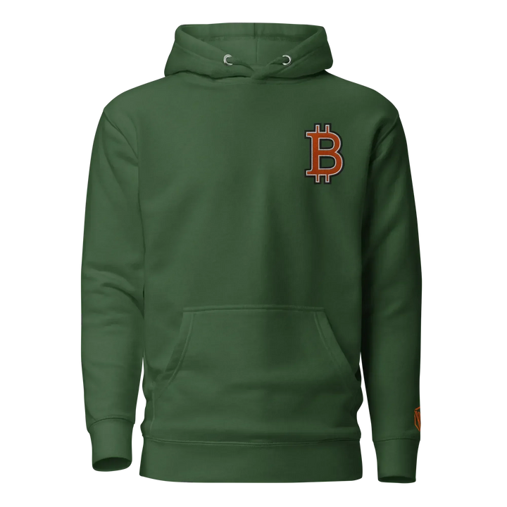 Bitcoin Hoodie HODL³ Orange Big B - Bitcoin Hoodie HODL³ Orange Big B - Validator Green / S | Exklusive Hoodie Streetwear von HODL®