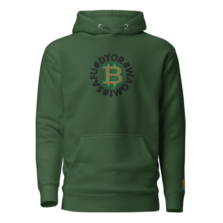 Bitcoin Hoodie SAFU Circles Gold - Bitcoin Hoodie SAFU Circles Gold - Validator Green / S | Exklusive Hoodie Streetwear von HODL®