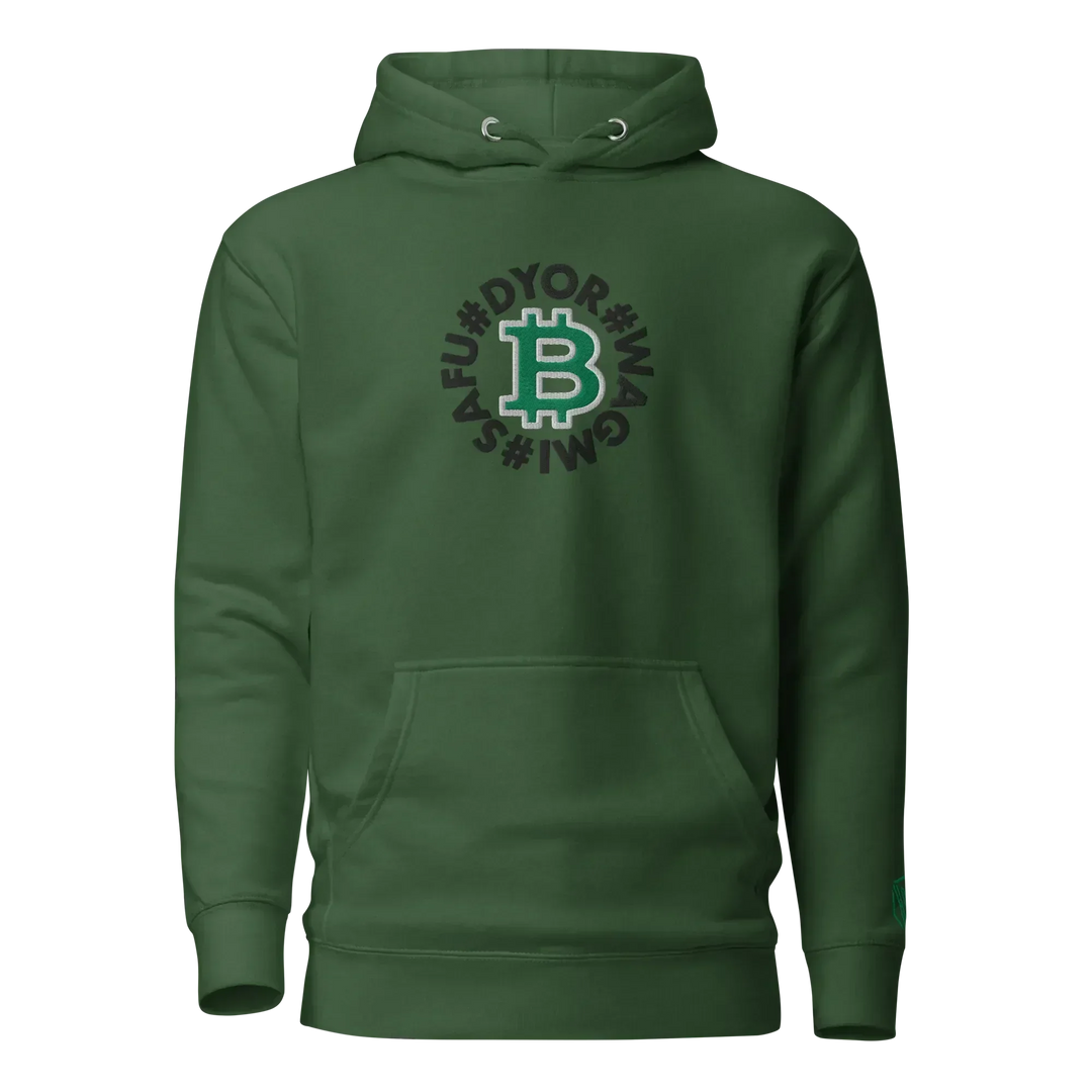 Bitcoin Hoodie SAFU Circles Green - Bitcoin Hoodie SAFU Circles Green - Validator Green / S | Exklusive Hoodie Streetwear von HODL®